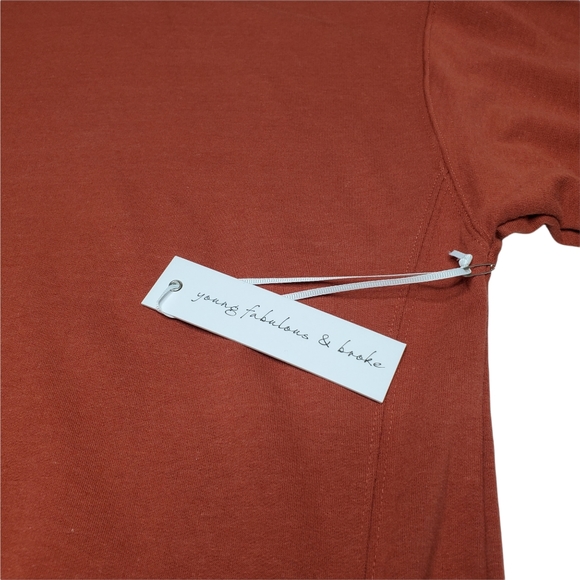 Young Fabulous and Broke Turtleneck Asymmetrical Sweatshirt Mini Dress NWT Sm - Picture 6 of 10